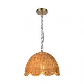 Khudi & Khora Cortado Rattan Ceiling Pendant Light - Natural