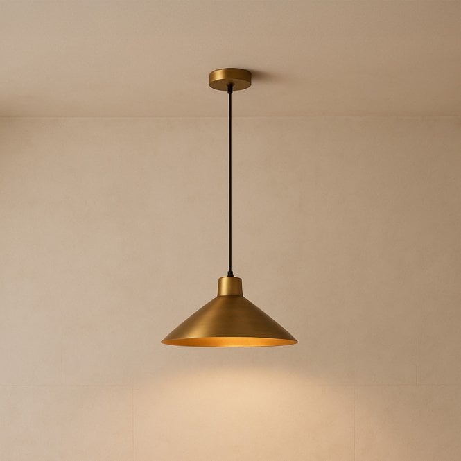 Khudi & Khora  Dusk Ceiling Pendant Light - Antique Gold