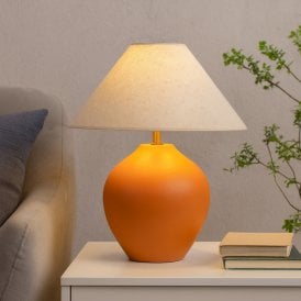 Khudi & Khora Earth Ceramic Table Lamp - Terracotta