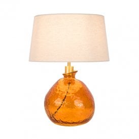 Khudi & Khora Melt Glass Table Lamp - Amber
