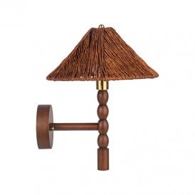 Khudi & Khora Rattan Bali Wall Light - Natural