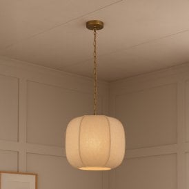 Khudi & Khora Reed Ceiling Pendant Light - Natural