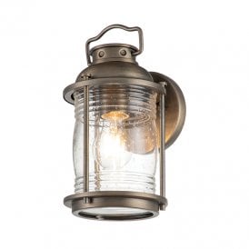 Kichler Ashland Bay Outdoor Single Light Small Wall Lantern in Burnished Bronze and Clear Glass