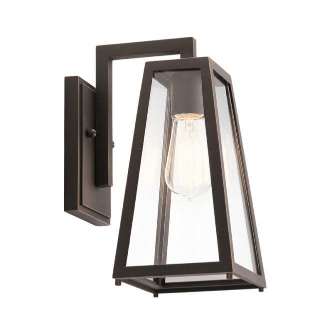Kichler  Delison Small Single Light Outdoor Wall Light in Rubbed Bronze Finish
