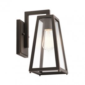 Kichler Delison Small Single Light Outdoor Wall Light in Rubbed Bronze Finish