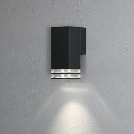 411-750 Antares Single Light Outdoor Aluminium Wall Fitting in Black Painted Finish