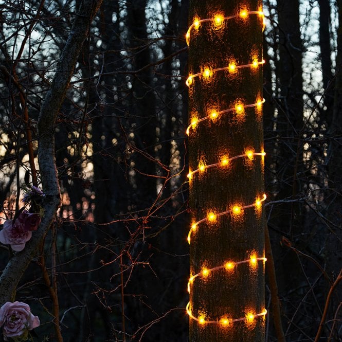 Konstsmide 5 Metre Battery Operated Amber LED Mini Rope Light