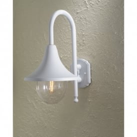 Bari Single Light Outdoor Wall Fitting in White Finish