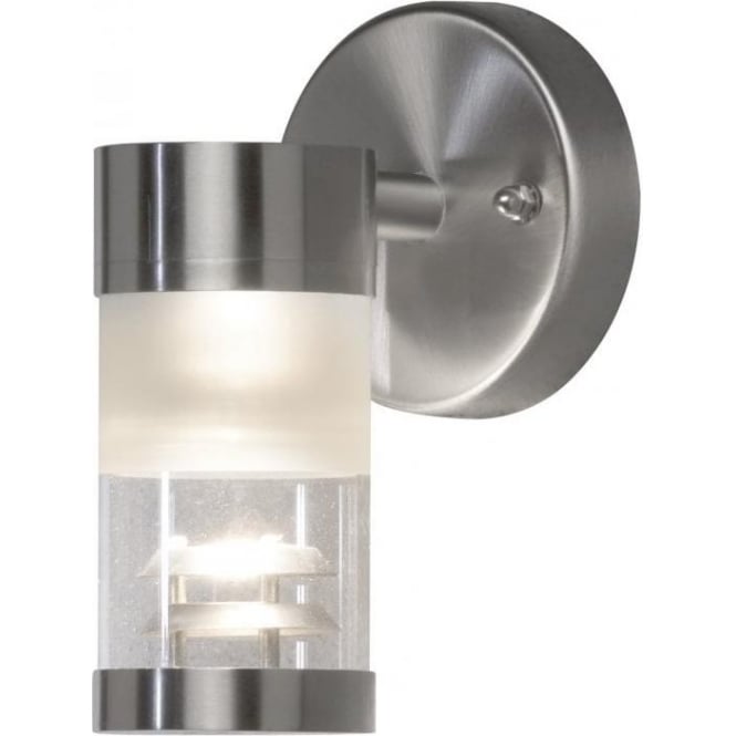 Konstsmide Bolzano Single Light External Wall Fitting With Glass and Stainless Steel
