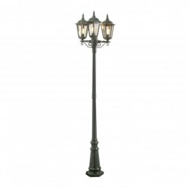 Firenze 3 Light Outdoor Post Light in Green Finish