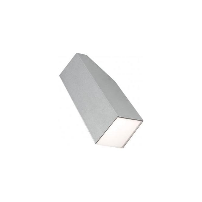 Konstsmide Imola Single Light LED Outdoor Wall Fitting In Aluminium Finish With Opal Diffuser