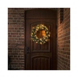 Outdoor Spruce Wreath With 60 Amber LED's