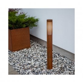 Konstsmide Pistoia Outdoor Bollard Light - Rust Brown