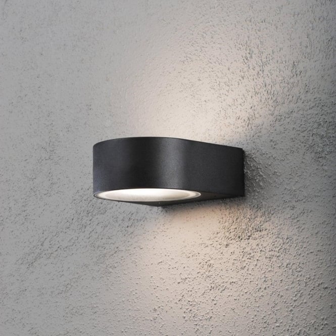 Konstsmide  Teramo Single Light Outdoor Wall Fitting in Matt Black Finish