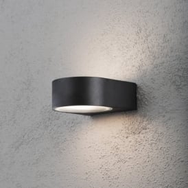 Konstsmide Teramo Single Light Outdoor Wall Fitting in Matt Black Finish