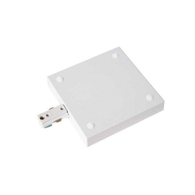 Lucide 1 Circuit Single/Double Power Track Supply In White Finish