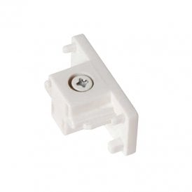 Lucide 1 Circuit Track End Cap Set of 2 In White Finish