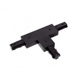 Lucide 1 Circuit Track T Shaped Connector In Black Finish