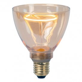 Lucide 3.5W Warm White Non-Dimmable LED 90mm Amber Bulb - Screw Cap