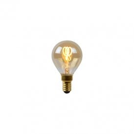 Lucide 3W Very Warm White Dimmable LED Decorative Filament Golf Ball Bulb Small Screw Cap