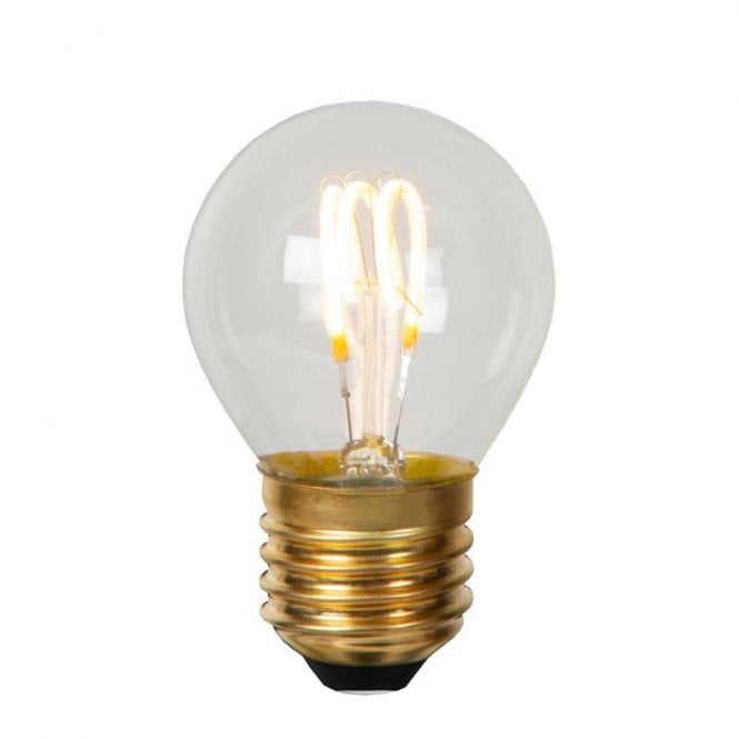 Lucide 3W Warm White Dimmable LED Screw Cap Clear Golf Ball Bulb