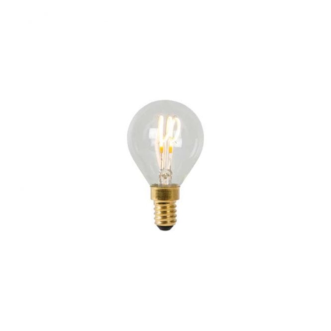 Lucide 3W Warm White Dimmable LED Small Screw Cap Clear Golf Ball Bulb