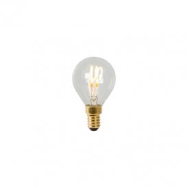 Lucide 3W Warm White Dimmable LED Small Screw Cap Clear Golf Ball Bulb