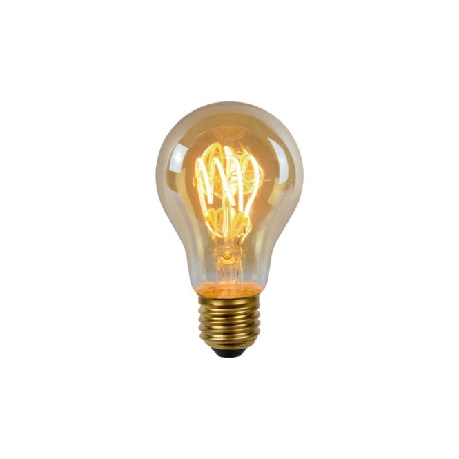 Lucide  4.9W Warm White Dimmable LED Decorative Filament Amber GLS Bulb - Screw Cap