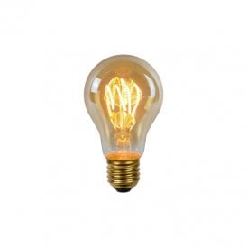 Lucide 4.9W Warm White Dimmable LED Decorative Filament Amber GLS Bulb - Screw Cap