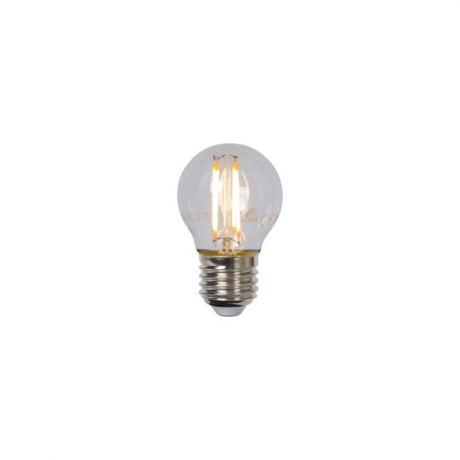 Lucide 4W Warm White Dimmable LED Screw Cap Clear Golf Ball Bulb