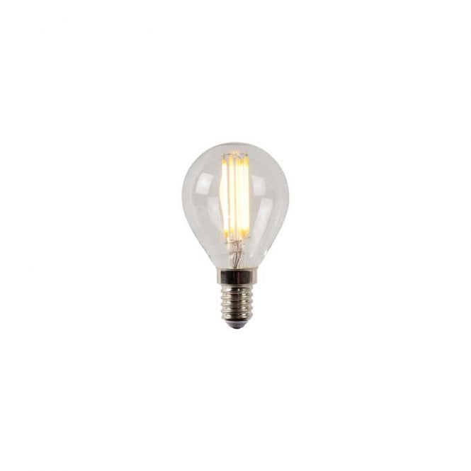 Lucide 4W Warm White Dimmable LED Small Screw Cap Clear Golf Ball Bulb
