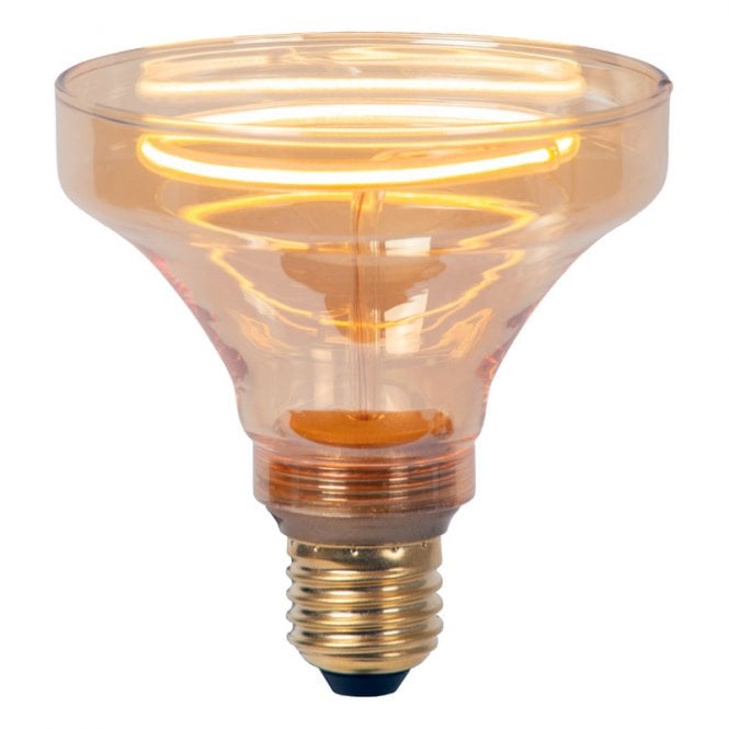 Lucide 4W Warm White Non-Dimmable LED Decorative Filament 100mm Amber Bulb - Screw Cap