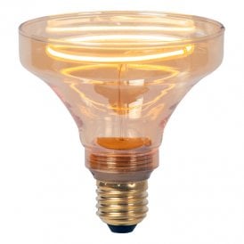 Lucide 4W Warm White Non-Dimmable LED Decorative Filament 100mm Amber Bulb - Screw Cap