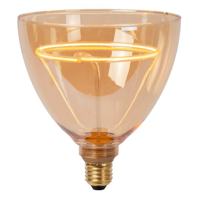 Lucide 4W Warm White Non-Dimmable LED Decorative Filament 150mm Amber Bulb - Screw Cap
