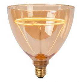Lucide 4W Warm White Non-Dimmable LED Decorative Filament 150mm Amber Bulb - Screw Cap