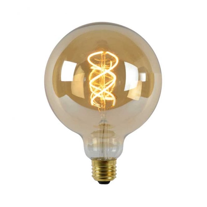 Lucide 5W Extra Warm White Dimmable LED Screw Cap Amber Globe Bulb