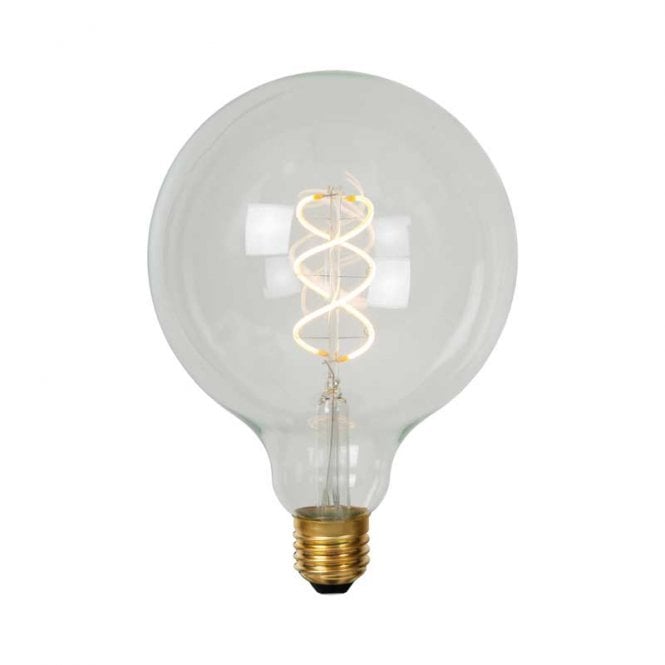 Lucide 5W Warm White Dimmable LED 125mm Screw Cap Clear Globe Bulb