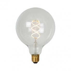 Lucide 5W Warm White Dimmable LED 125mm Screw Cap Clear Globe Bulb