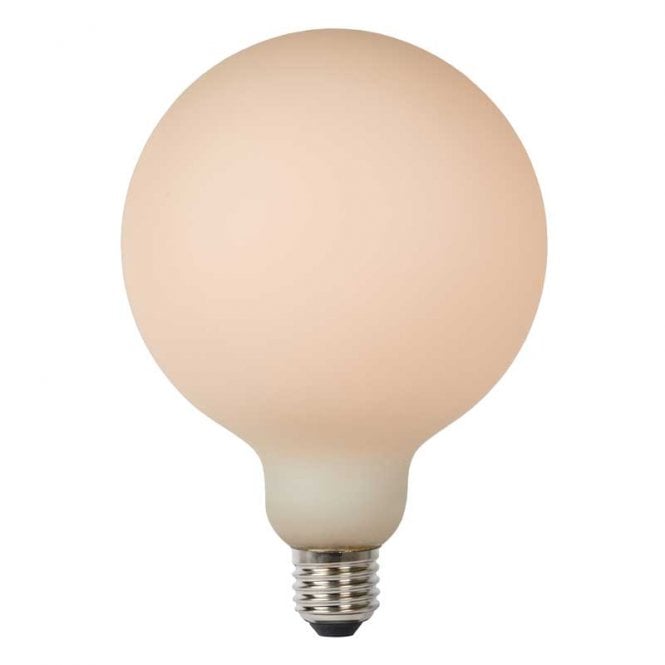 Lucide 8W Warm White Dimmable LED 120mm Screw Cap Opal Globe Bulb