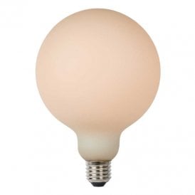 Lucide 8W Warm White Dimmable LED 120mm Screw Cap Opal Globe Bulb
