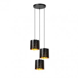 Almelo 3 Light Cluster Pendant Light - Black