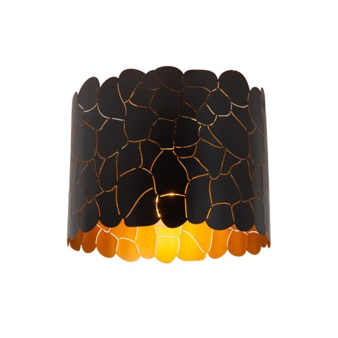 Lucide Almelo Single Light Flush Ceiling Fitting- Black
