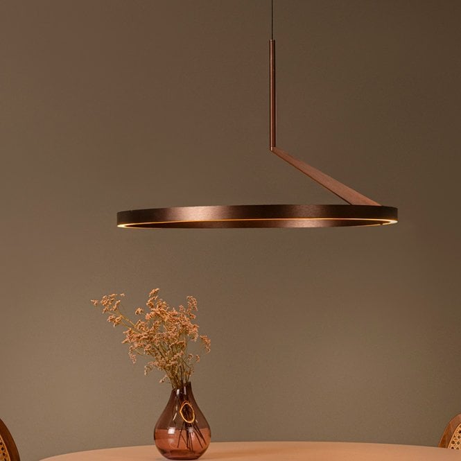 Lucide  Applause 600 CCT LED Ceiling Pendant Light with Motion Switch - Brown