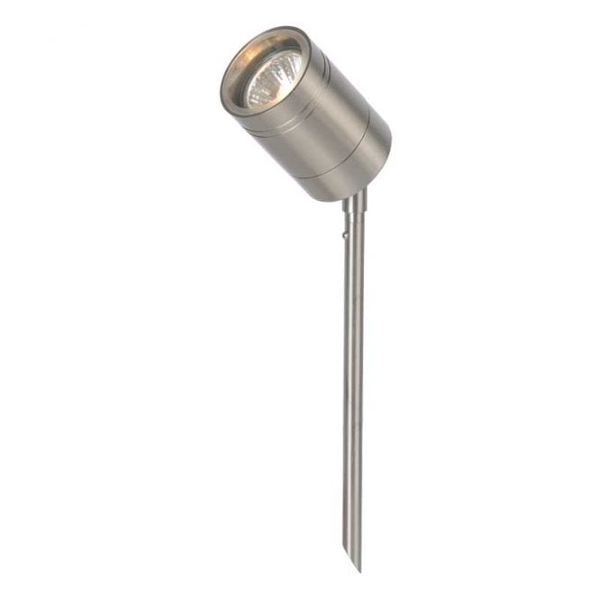 Lucide  Arne LED Garden Spotlight In Satin Chrome Finish