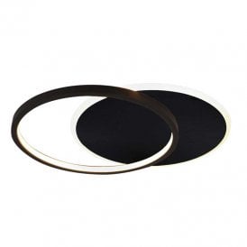 Lucide Axelle LED Flush Ceiling Light In Black Finish