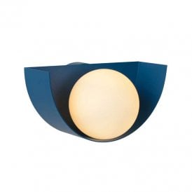 Lucide Benni Single Light Wall Fitting In Blue Finish