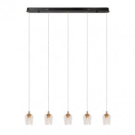 Berliane LED 5 Light Bar Ceiling Pendant Light - Transparent