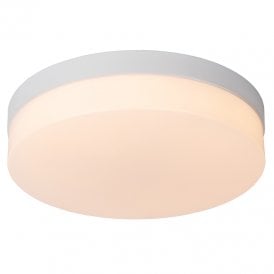 Biskit 280 LED Flush Bathroom Ceiling Light - White