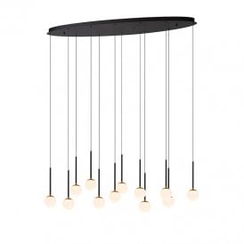 Lucide Calina 12 Light LED Bar Ceiling Pendant Light - Black