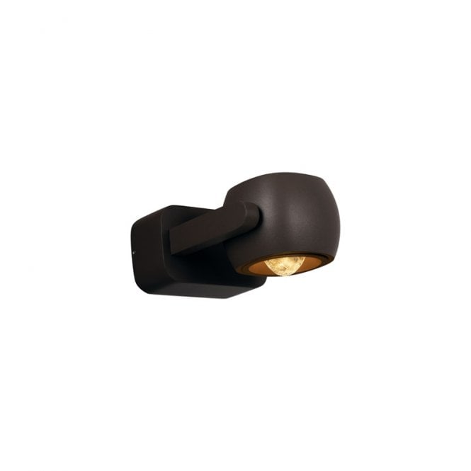 Lucide Capri LED Garden Wall Spotlight - Coffee